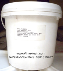 TCCA - Trichloroisocyanuric Acid -viên 2g - TQ - 5kg -Tính chất, Ứng dụng trong Công nghiệp, Xử lý nước thải, Bể bơi và Tách vàng không dùng NaCN