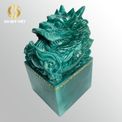 Ấn Rồng phong thuỷ Đá thạch anh xanh