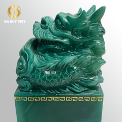 Ấn Rồng phong thuỷ Đá thạch anh xanh