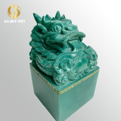Ấn Rồng phong thuỷ Đá thạch anh xanh