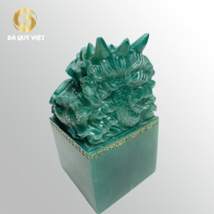 Ấn Rồng phong thuỷ Đá thạch anh xanh