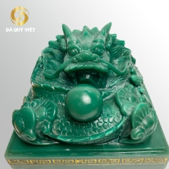 Ấn rồng phong thuỷ đá thạch anh Xanh