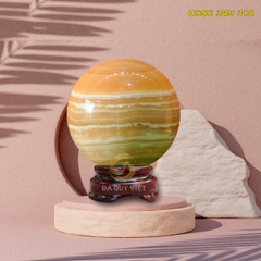 Quả Cầu Đá Phong Thuỷ Vân Gỗ