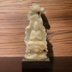 Tác phẩm Quan Thế Âm Bồ Tát Hoa Sen (KT 50cm x 20cm)