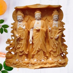 Tượng Phật Tây Phương Tam Thánh ( KT 92 * 96 cm )