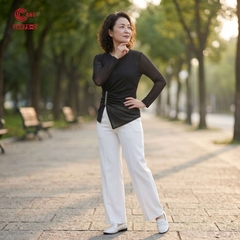 26075 - Áo Lưới Đất Nhún Eo Giúp Thon Gọn Phá Cách