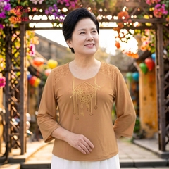 26171 - Áo Tay Lỡ Xòe Phối Ren Đính Đá