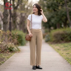 26204 - Quần Thun Ống Đứng Lưng Thun Ly Giữa