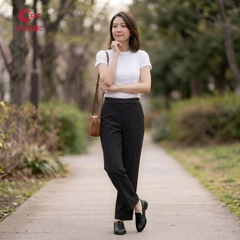 26204 - Quần Thun Ống Đứng Lưng Thun Ly Giữa