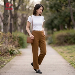 26204 - Quần Thun Ống Đứng Lưng Thun Ly Giữa