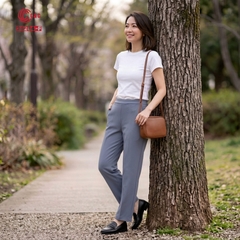 26204 - Quần Thun Ống Đứng Lưng Thun Ly Giữa