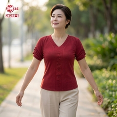 26218 - Áo Len Mịn Thêu Dây Leo Phối Đá
