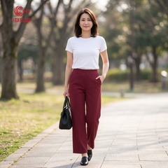 26239 - Quần Tây Vải Thun Ống Đứng Lưng Thun Ly Trần