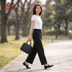 26239 - Quần Tây Vải Thun Ống Đứng Lưng Thun Ly Trần