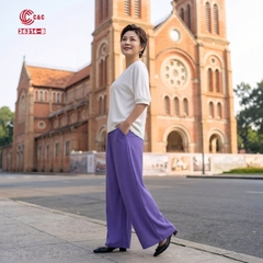 26314 - Quần Linen Ống Rộng Cạp Thun