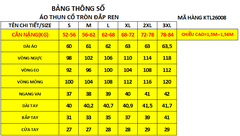 26008 - Áo Cổ Tròn Thêu Gợn Sóng Đính Đá Thủy Tinh