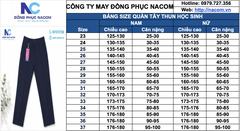 Quần học sinh nam - Trường Thực hành Sư phạm