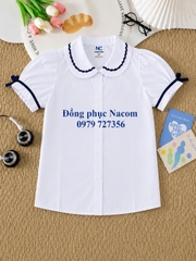 Áo học sinh sơ mi phối