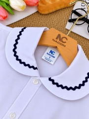 Áo học sinh sơ mi phối