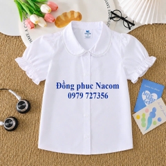 Áo học sinh sơ mi phối