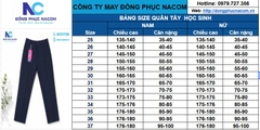 Quần học sinh nam