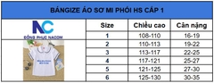Áo học sinh sơ mi phối