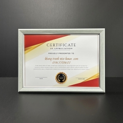 Khung Bằng Khen Màu Xanh Nhạt Đơn Giản 200X