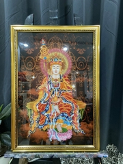 Khung Tranh Thêu Địa Tạng Bồ Tát 3707V
