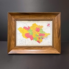 Khung bản đồ đẹp vân gỗ 679