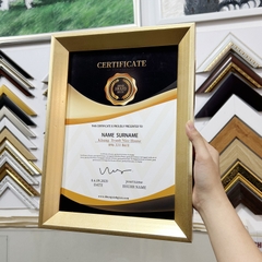 Khung Bằng Khen Màu Vàng Nhạt CV02