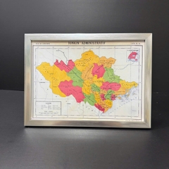 Khung bản đồ đẹp màu bạc F1B S