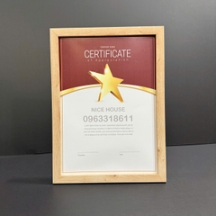 Khung Bằng Khen Màu Gỗ Đơn Giản F1GT