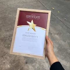 Khung Bằng Khen Màu Gỗ Đơn Giản F1GT