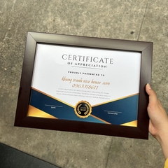 Khung Bằng Khen Màu Nâu F3N