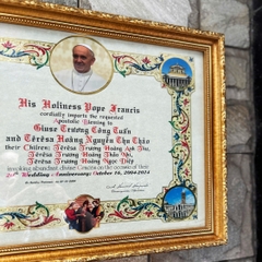 KHUNG BẰNG ÂN NHÂN CÔNG GIÁO BẰNG GỖ 1017B