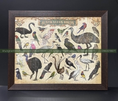 Khung Tranh Ghép Hình F5V Gỗ Đậm