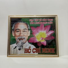 Khung Tranh Đính Đá Bác Hồ 3707B
