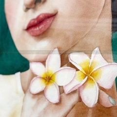 Tranh màu nước chân dung thiếu nữ