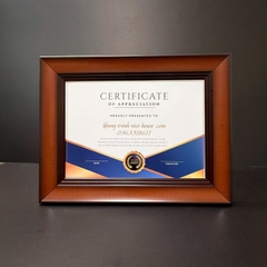 Khung Bằng Khen Màu Gỗ S902-BR