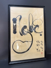 KHUNG TRANH THƯ PHÁP GỖ ĐEN 1017D