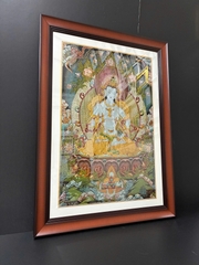 Khung tranh Mandala S902 gỗ đỏ