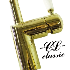 Nivito CL-160 BRASS/GOLD KITCHEN FAUCET WHITE PORCELAIN HANDLE