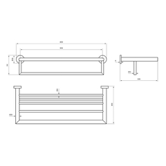 TA814 TOWEL SHELF - COPPER