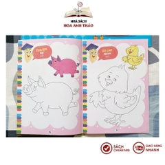 Sách Bé Tô Màu Phiên Bản Song Ngữ Việt Anh 3-6 Tuổi Nhiều Chủ Đề