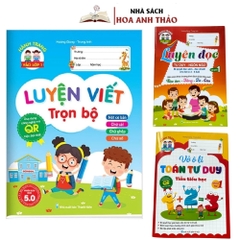 Combo 3 Quyển Luyện Viết 5.0, Luyện Đọc Tư Duy, Vở Ô Li Toán Tư Duy - Hương Giang - Trung Anh