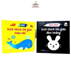 Sách - Trò chơi kích thích thị giác dành cho bé 0-3 tuổi, chất liệu giấy chống thấm nước,