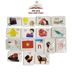 Bộ thẻ thông minh Flashcard Việt Hà 16 chủ đề song ngữ Việt Anh cho bé phương pháp Glenn Doman