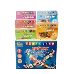 Bộ Thẻ Học Song Ngữ Quốc Kỳ Các Quốc Gia Trên Thế Giới Việt Hà