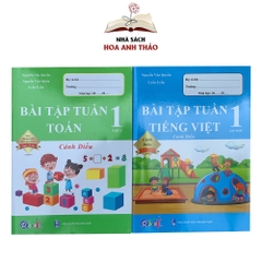 Sách - Bài tập tuần và Đề kiểm tra toán và tiếng việt lớp 1 học kỳ 1 Cánh diều