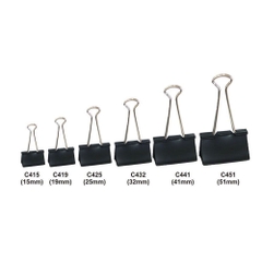 Kẹp Bướm SLECHO Nhiều Kích Thước 15mm/19mm/25mm/32mm - Hộp 12 Cái (Kẹp Giấy)
